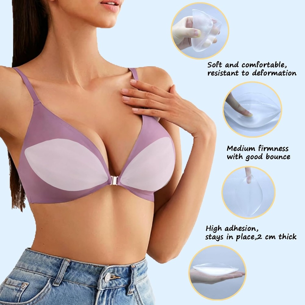 Adhesive Silicone Bra Inserts  - đánh giá và giá Push Up Bra Padded